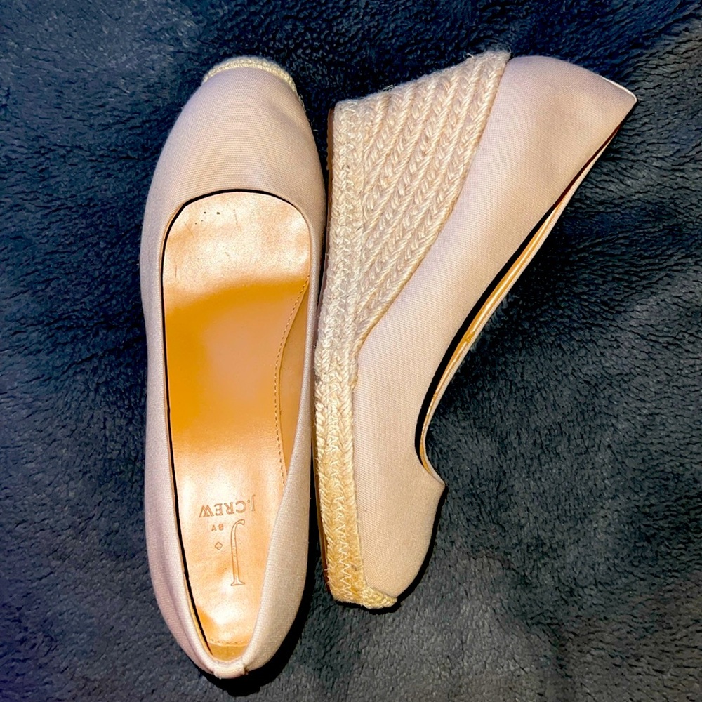 Jcrew wedges size 8.5 nude color